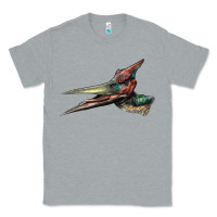 Heather Grey Pteranodon Face Classic Tee - LillyAllenDesigns