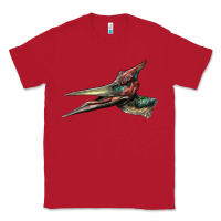 Red Pteranodon Face Classic Tee - LillyAllenDesigns
