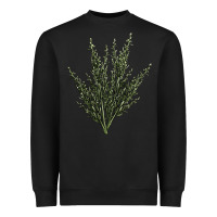 Black Botanical Sagebrush Illustrations Heavyweight Sweatshirt - LillyAllenDesigns
