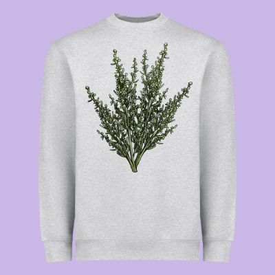 Botanical Sagebrush Illustrations Heavyweight Sweatshirt Designed By Lillyallendesigns