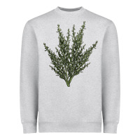Heather Grey Botanical Sagebrush Illustrations Heavyweight Sweatshirt - LillyAllenDesigns