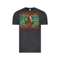 Vintage Black western horse horseshoe roses gemstones glitter wooden Vintage Tee - Artiststas