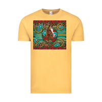 Vintage Mustard western horse horseshoe roses gemstones glitter wooden Vintage Tee - Artiststas