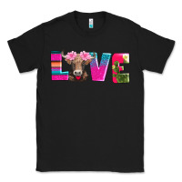 Black love with braunvieh cow Classic Tee - AdoDesignShop
