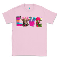 Bubblegum Pink love with braunvieh cow Classic Tee - AdoDesignShop