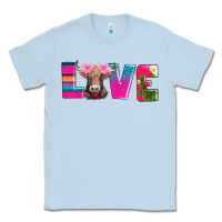 Dusty Blue love with braunvieh cow Classic Tee - AdoDesignShop