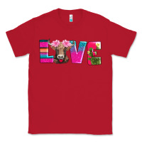 Red love with braunvieh cow Classic Tee - AdoDesignShop