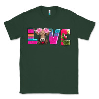 Sports Green love with braunvieh cow Classic Tee - AdoDesignShop
