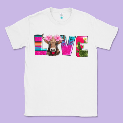 Love With Braunvieh Cow Classic Tee Designed By Adodesignshop