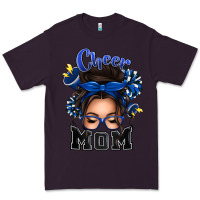 Plum cheer mom messy bun Premium Tee - texasbilliewilder