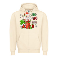 Sandshell ho ho ho gnome santa coffee cup Zipper Hoodie - MaliasSmallBusiness