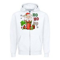 White ho ho ho gnome santa coffee cup Zipper Hoodie - MaliasSmallBusiness