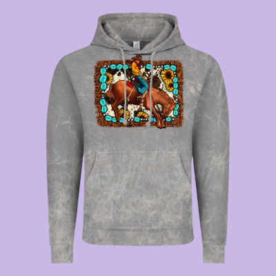 Rodeo Cowboy Vintage Hoodie Designed By Jahusdesignshop