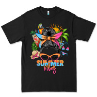 Black summer vibes messy bun Premium Tee - Zillion Design Studio