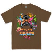 Cacao summer vibes messy bun Premium Tee - Zillion Design Studio
