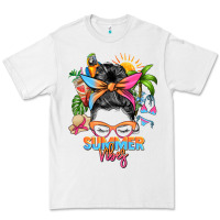 White summer vibes messy bun Premium Tee - Zillion Design Studio