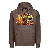 Coffee Tis' the season Football yellow helmet Premium Hoodie - NancyCooperArtShop
