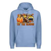 Colony Blue Tis' the season Football yellow helmet Premium Hoodie - NancyCooperArtShop