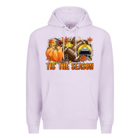 Lilac Tis' the season Football yellow helmet Premium Hoodie - NancyCooperArtShop