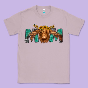 Highland Cow Mom Classic Tee Designed By Jasminsmagicworld