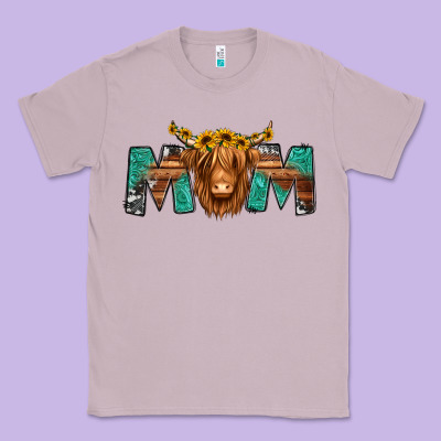 Highland Cow Mom Classic Tee Designed By Jasminsmagicworld