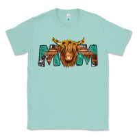 Seafoam highland cow mom Classic Tee - Jasminsmagicworld