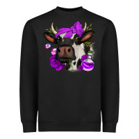 Black halloween roses cow Heavyweight Sweatshirt - Jasminsmagicworld