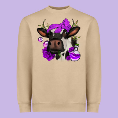 Halloween Roses Cow Heavyweight Sweatshirt Designed By Jasminsmagicworld