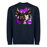 Navy halloween roses cow Heavyweight Sweatshirt - Jasminsmagicworld