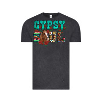Vintage Black western gypsy soul horse roses serape aztec leopard Vintage Tee - Artiststas