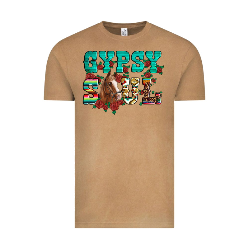 Western Gypsy Soul Horse Roses Serape Aztec Leopard Vintage Tee by Artiststas | Teevron