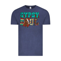 Vintage Denim western gypsy soul horse roses serape aztec leopard Vintage Tee - Artiststas