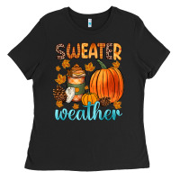 Black bonfires flannels s'mores campfires and pumpkins Ladies Tee - Zillion Design Studio
