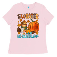 Bubblegum Pink bonfires flannels s'mores campfires and pumpkins Ladies Tee - Zillion Design Studio