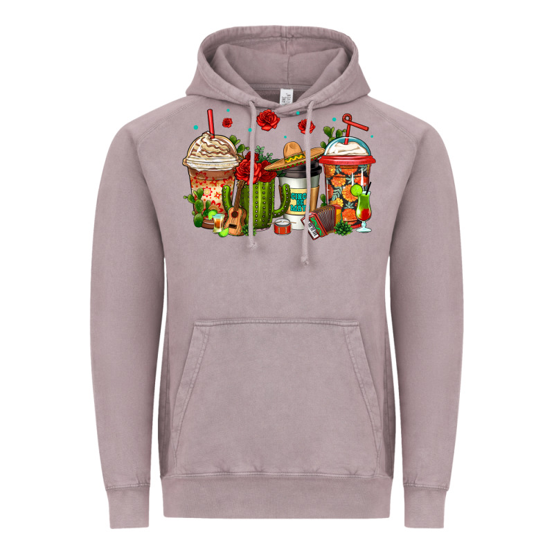 Cinco De Mayo Coffee Cups Vintage Hoodie by Jasminsmagicworld | Teevron