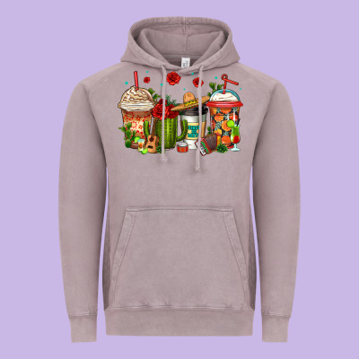 Cinco De Mayo Coffee Cups Vintage Hoodie Designed By Jasminsmagicworld