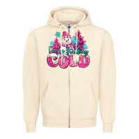 Sandshell im so freaking cold pink christmas snowman Zipper Hoodie - MaliasSmallBusiness