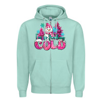 Seafoam im so freaking cold pink christmas snowman Zipper Hoodie - MaliasSmallBusiness
