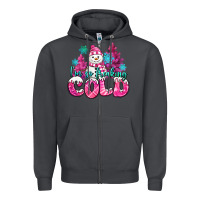 Smoke im so freaking cold pink christmas snowman Zipper Hoodie - MaliasSmallBusiness