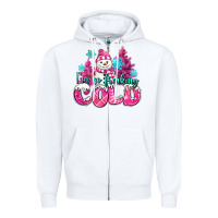 White im so freaking cold pink christmas snowman Zipper Hoodie - MaliasSmallBusiness