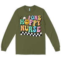 Army Green one happy nurse Long Sleeve Tee - MaliasSmallBusiness