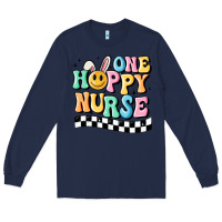 Navy one happy nurse Long Sleeve Tee - MaliasSmallBusiness