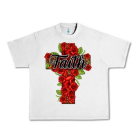Lunar Rock faith floral cross Urban Heavy Tee - NancyCooperArtShop