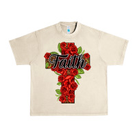 Sandshell faith floral cross Urban Heavy Tee - NancyCooperArtShop