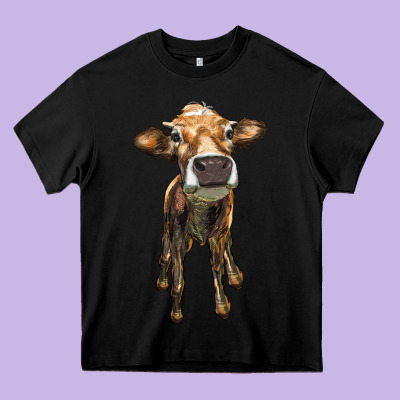 Heifer Cow Heavy Core Tee Designed By Ranaportraitstore
