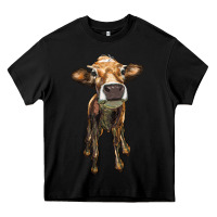Black heifer cow Heavy Core Tee - RanaPortraitStore
