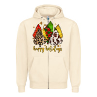 Sandshell happy holidays with christmas tree Zipper Hoodie - MaliasSmallBusiness