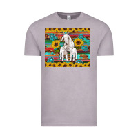 Vintage Zinc goats mom and baby sunflowers gemstones serape leopard glitter wooden Vintage Tee - Artiststas