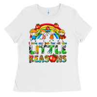 White i love my job for all the little reasons Ladies Tee - texasbilliewilder