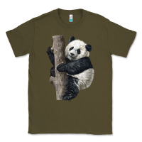 Army Green Giant Panda Classic Tee - LillyAllenDesigns